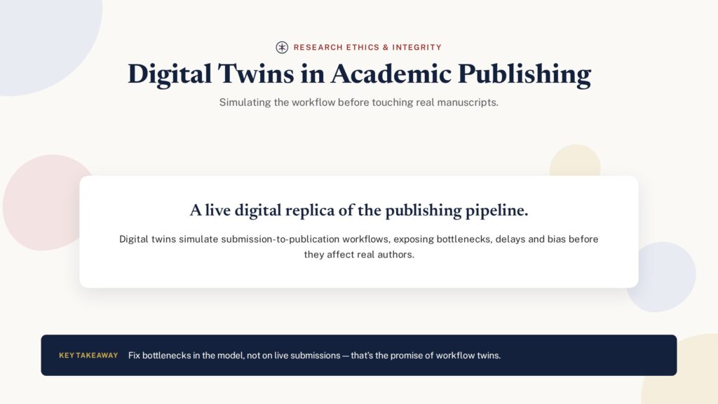 Digital twins in academic publishing — simulating the workflow before touching real manuscripts